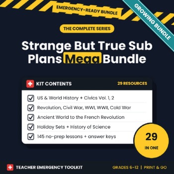Cover of Strange But True Sub Plans: Mega Bundle