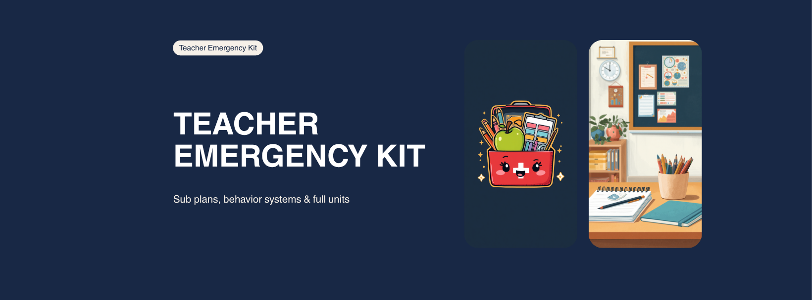 Teacher Emergency Kit: sub plans, behavior systems and full units for grades 6-12