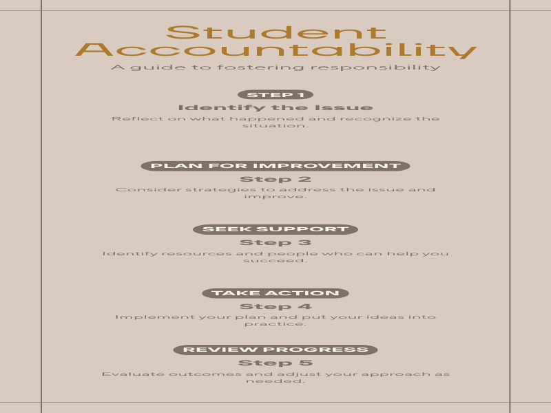 Classroom accountability sheet template on a student desk in a secondary classroom with warm lamp lighting