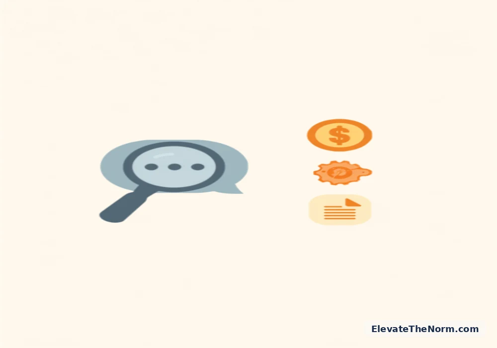 Illustration of a chat bubble icon beside a coin, gear, and document icon representing grants and STEM kits for project-based learning
