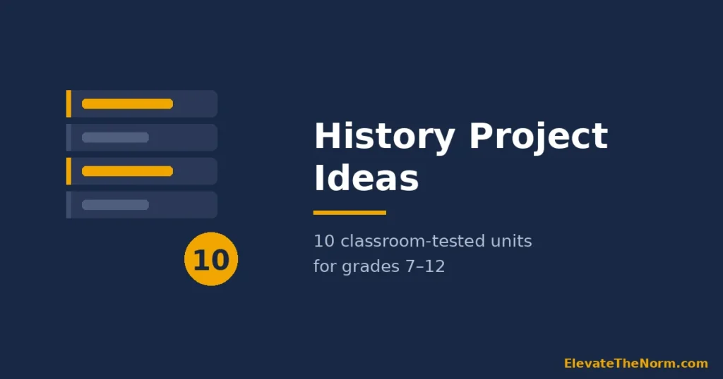 History Project Ideas: 10 Classroom-Tested Units for Grades 7–12