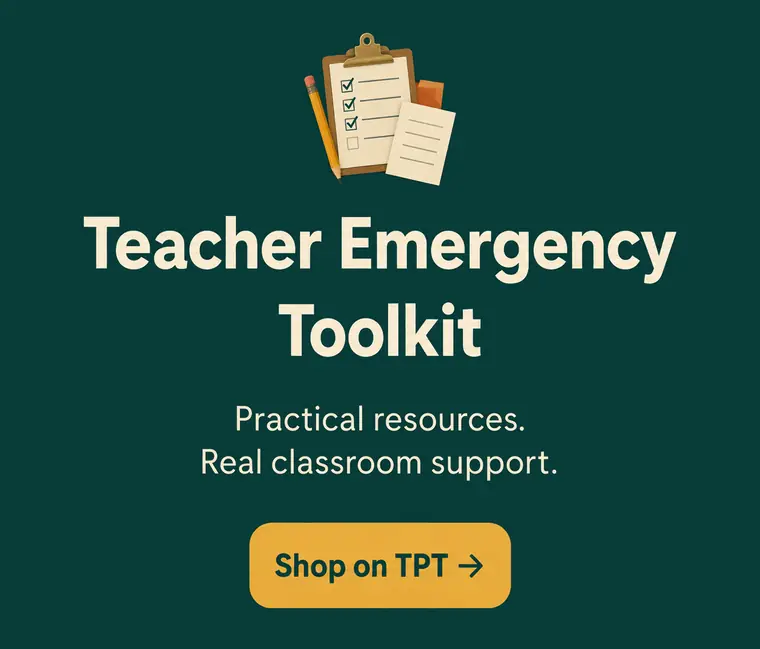 Teacher Emergency Toolkit — practical resources, real classroom support. Shop on TPT.
