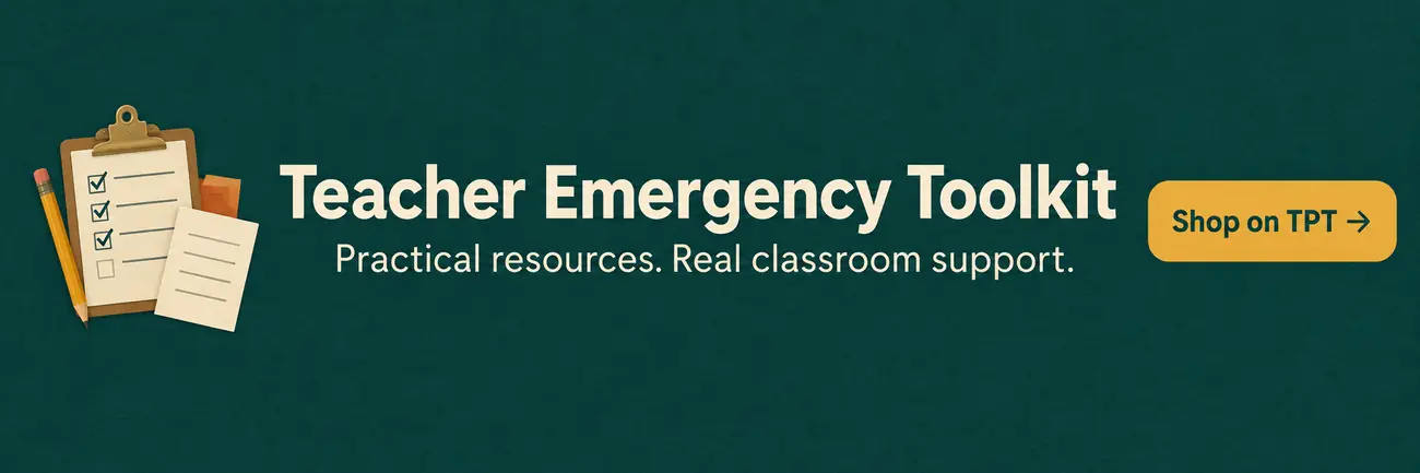 Teacher Emergency Toolkit — practical resources, real classroom support. Shop on TPT.