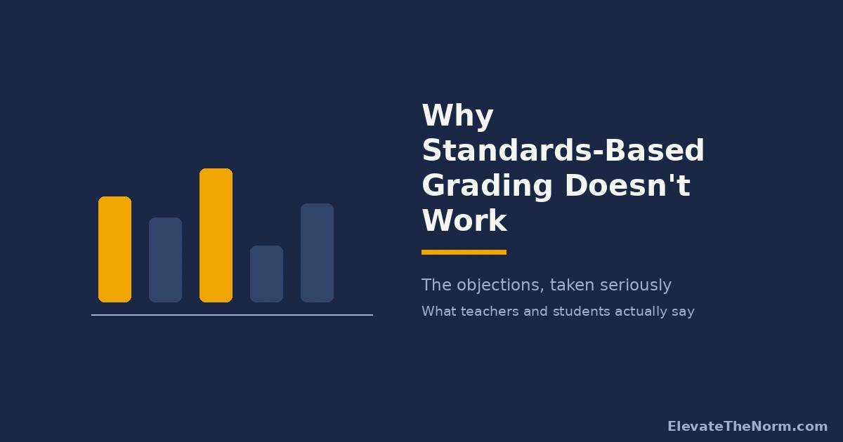 Illustration of an uneven bar chart with a broken baseline, representing inconsistent grading outcomes
